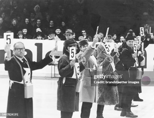 World Figure Skating Championships 1967. Jury votes for Emmerich Danzer. Vienna. 1967.