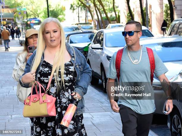 Mama June and Justin Stroud are seen walking in midtown on May 05, 2023 in New York City.