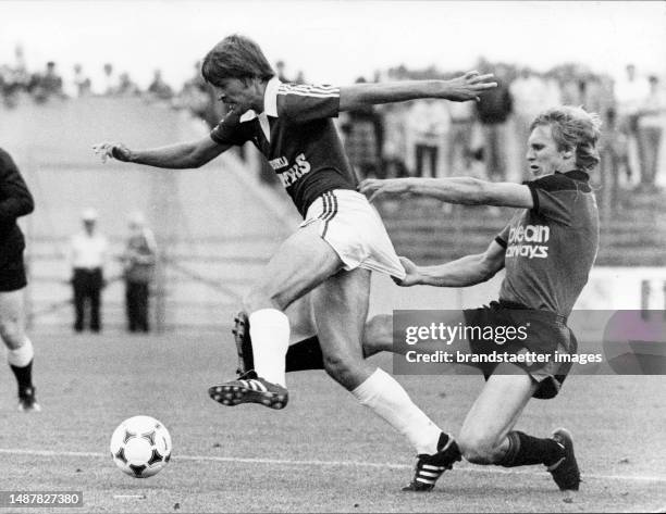 Felix Gasselich at football match between Austria Wien and Wacker Innsbruck . Hohe Warte. Vienna 19. 29 August 1981.
