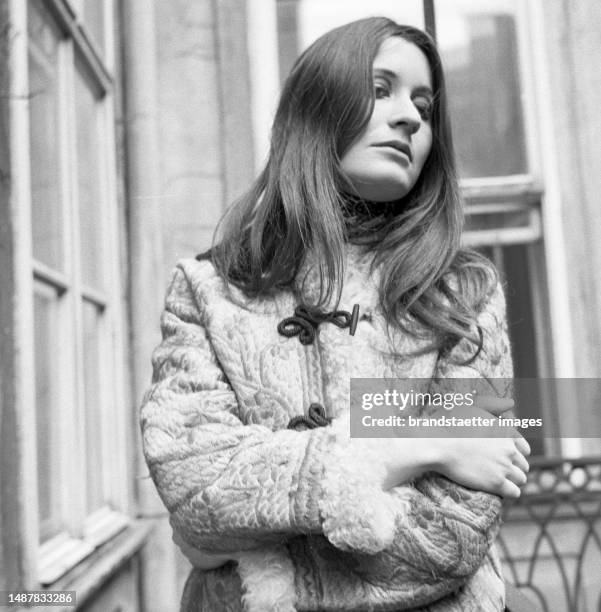 The Austrian writer Elfriede Jelinek in the Austrian Society for Literature. Vienna. 1970. Photograph by Otto Breicha.