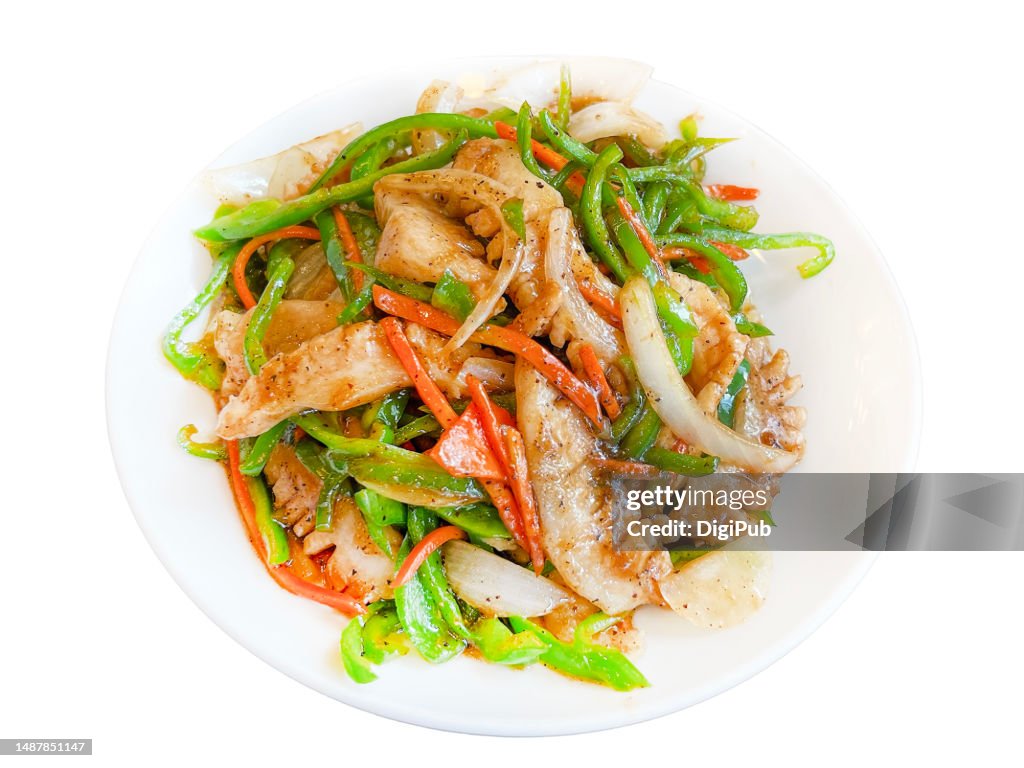 Tontoro (fatty pork) stir fried with black pepper