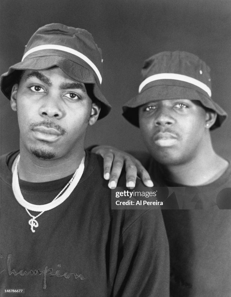 Epmd Rappers Rappers Parish Smith and Erick Sermon of the hip hop group EPMD pose ...