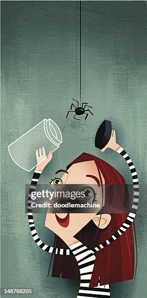 arachnophilia - arachnophobia stock illustrations