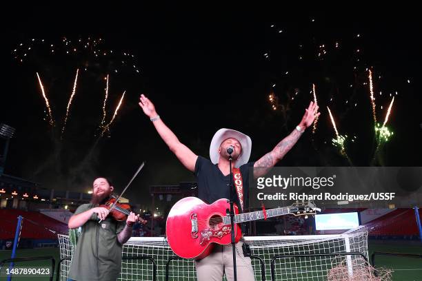 Coffey Anderson performs at the US Soccer Hall of Fame VIP Party at Toyota Stadium on May 05, 2023 in Frisco, Texas.