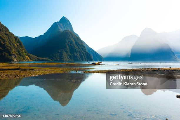 milford sound - fjord stock pictures, royalty-free photos & images