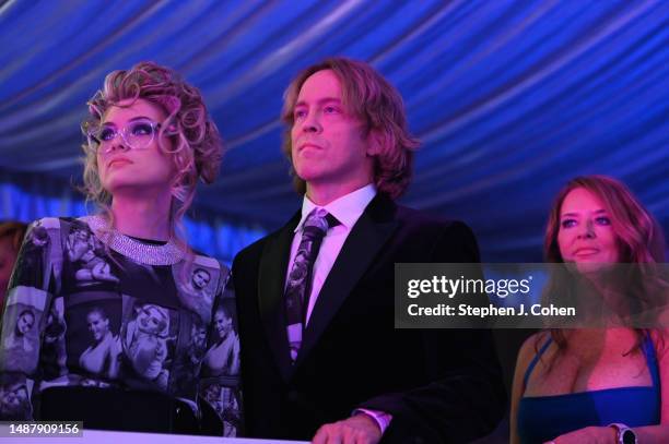 Dannielynn Birkhead, Larry Birkhead and guest attend the 149th Kentucky Derby Barnstable Brown Gala at Barnstable-Brown Mansion on May 05, 2023 in...