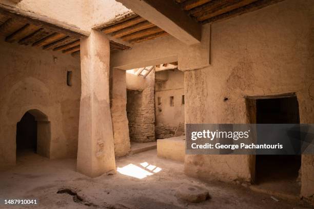 interior of a house made from mud - mud brick house stock pictures, royalty-free photos & images