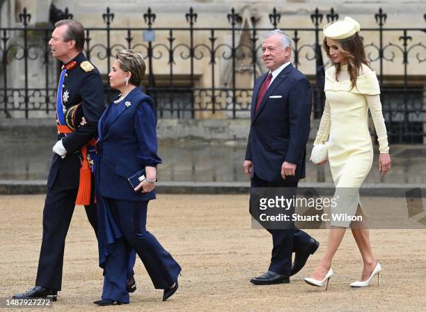 Grand Duke Henri of Luxembourg, Grand Duchess Maria Teresa of Luxembourg, Abdullah II bin Al-Hussein, King of Jordan and Rania Al Abdullah, Queen...