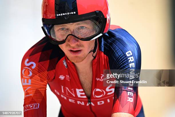 Tao Geoghegan Hart of The United Kingdom and Team INEOS Grenadiers prior to the 106th Giro d'Italia 2023, Stage 1 a 19.6km individual time trial from...