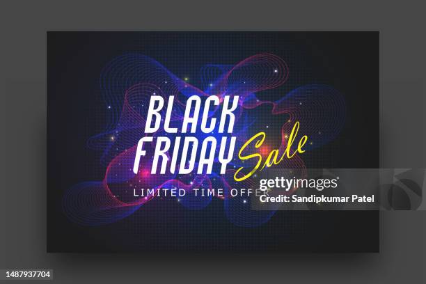 ilustrações, clipart, desenhos animados e ícones de banner da black friday ou design de pôster - dada de cartas