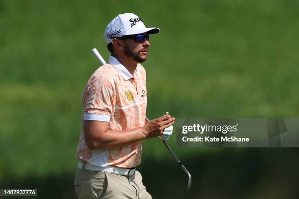 John Catlin of The United States walks on the 6th hole during Day Three of the DS Automobiles Italian Open at Marco Simone Golf Club on May 06, 2023...