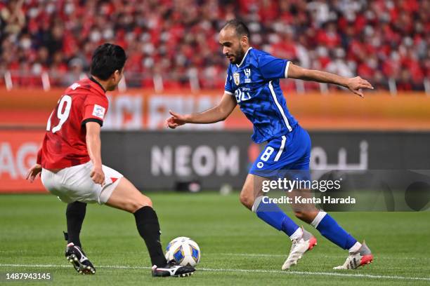 Abdullah Otayf of Al Hilal Saudi FC in action during the AFC Champions League final second leg between Urawa Red Diamonds and Al-Hilal at Saitama...