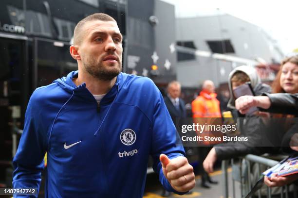 Mateo Kovacic of Chelsea arrives at the stadium prior to the Premier League match between AFC Bournemouth and Chelsea FC at Vitality Stadium on May...