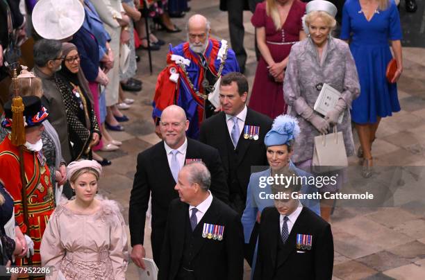 Lady Margarita Armstrong-Jones, Mike Tindall, David Armstrong-Jones, 2nd Earl of Snowdon, Prince Michael of Kent, Peter Phillips, Zara Tindall,...