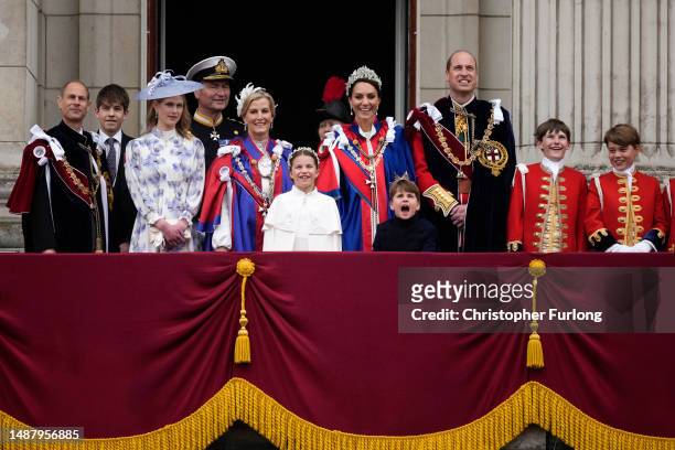 Prince Edward, Duke of Edinburgh, James, Earl of Wessex, Lady Louise Windsor, Vice Admiral Sir Timothy Laurence, Sophie, Duchess of Edinburgh,...