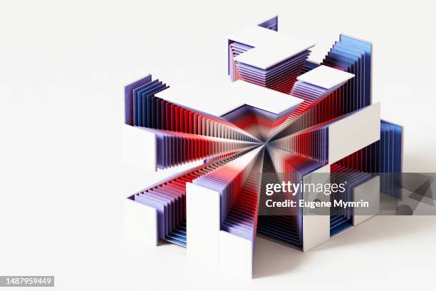 abstract data cubes connection - three dimensional cube stock pictures, royalty-free photos & images