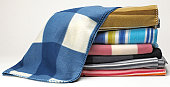 stacked feelce blankets