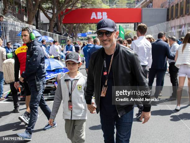 Gad Elmaleh and Raphael Elmaleh attend the 2023 Monaco E-Prix Round 6 on May 06, 2023 in Monaco, Monaco.