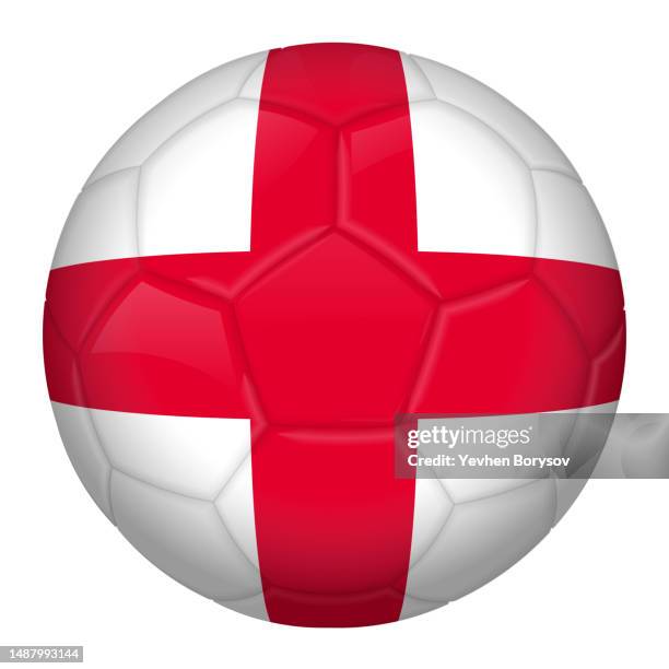 football or soccer ball with england flag icon for championship - soccer icon stock pictures, royalty-free photos & images