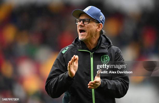 London Irish Head Coach, Les Kiss ahead of the Gallagher Premiership Rugby match between London Irish and Exeter Chiefs at Gtech Community Stadium on...
