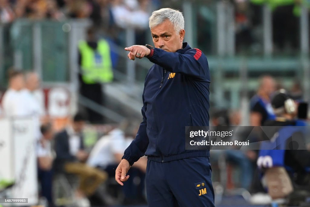 As Roma Coach AS Roma coach Josè Mourinhjo during the Serie A match between AS Roma ...