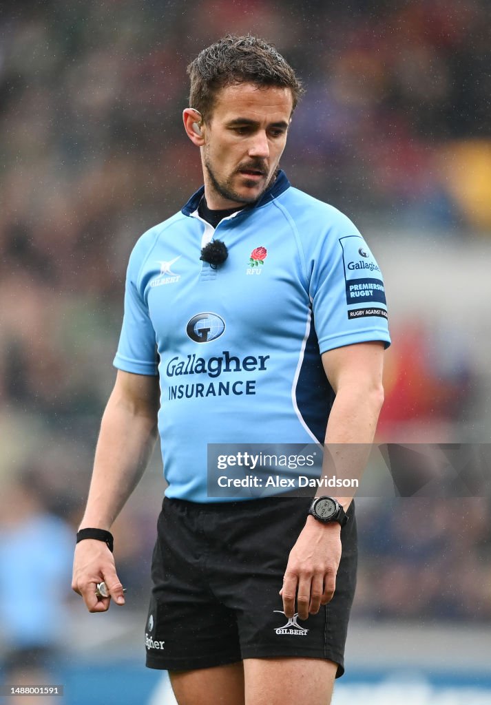 Luke Rees Referee Referee Luke Pearce during the Gallagher Premiership Rugby match ...