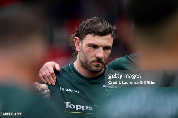 Harry Wells of Leicester Tigers looks on during the Gallagher Premiership Rugby match between Leicester Tigers and Harlequins at Mattioli Woods...