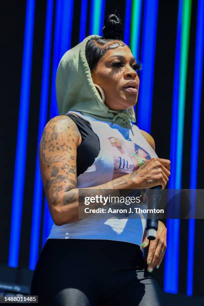 Lil' Mo performs onstage during the Lovers & Friends music festival at the Las Vegas Festival Grounds on May 06, 2023 in Las Vegas, Nevada.