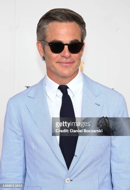 Chris Pine attends Kentucky Derby 149 at Churchill Downs on May 06, 2023 in Louisville, Kentucky.