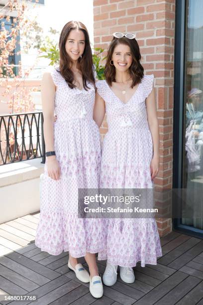 Christina Schwarzenegger and Katherine Schwarzenegger attend the Cleobella Mother's Day Tea Party with Katherine Schwarzenegger at The Coast Lounge...