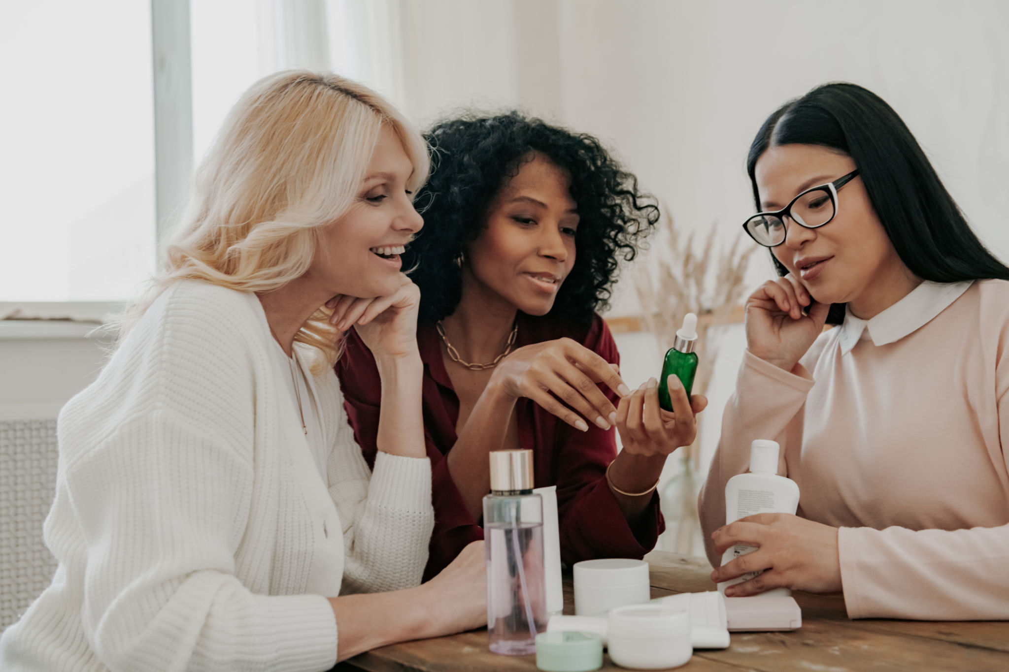 testing skincare products