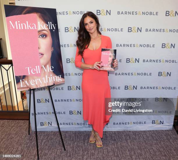 Minka Kelly signs copies of her memoir "Tell Me Everything" at Barnes & Noble at The Grove on May 06, 2023 in Los Angeles, California.