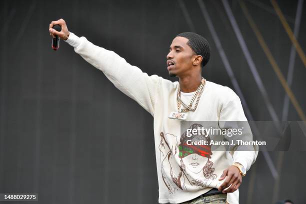 King Combs performs onstage during the Lovers & Friends music festival at the Las Vegas Festival Grounds on May 06, 2023 in Las Vegas, Nevada.