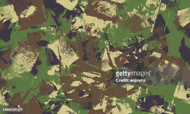 seamless camo grunge textures wallpaper background - disguise stock illustrations