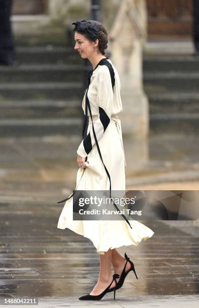 Rose Hanbury, Marchioness of Cholmondeley arrives at Westminster Abbey for the Coronation of King Charles III and Queen Camilla on May 06, 2023 in...