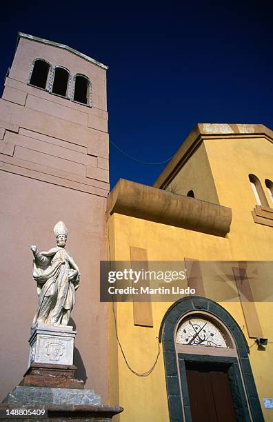 the arab-norman church in giardini naxos, known as the 'garden of sicily'. - giardini naxos stock pictures, royalty-free photos & images