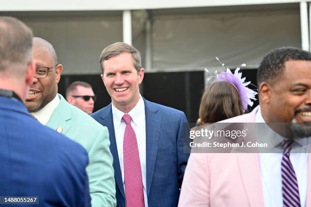 Kentucky Gov. Andy Beshear attends the 149th Kentucky Derby at Churchill Downs on May 06, 2023 in Louisville, Kentucky.