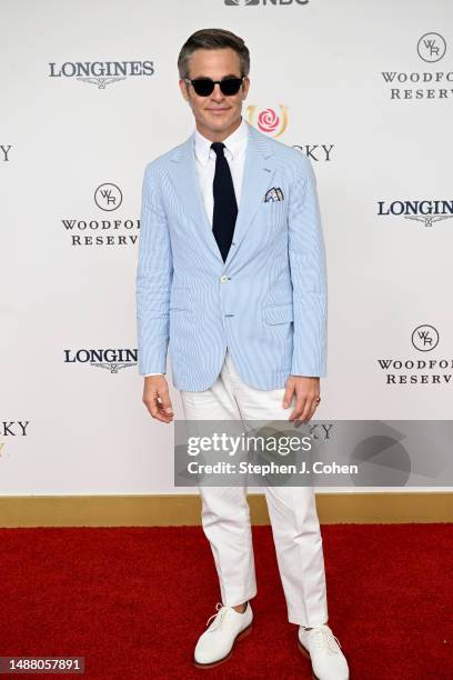 Chris Pine attends the 149th Kentucky Derby at Churchill Downs on May 06, 2023 in Louisville, Kentucky.