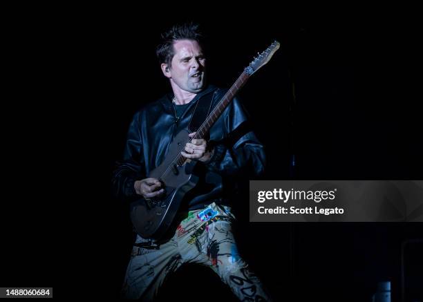 Matt Bellamy of Muse performs on day 2 of the 10th Anniversary of Shaky Knees at Central Park on May 06, 2023 in Atlanta, Georgia.