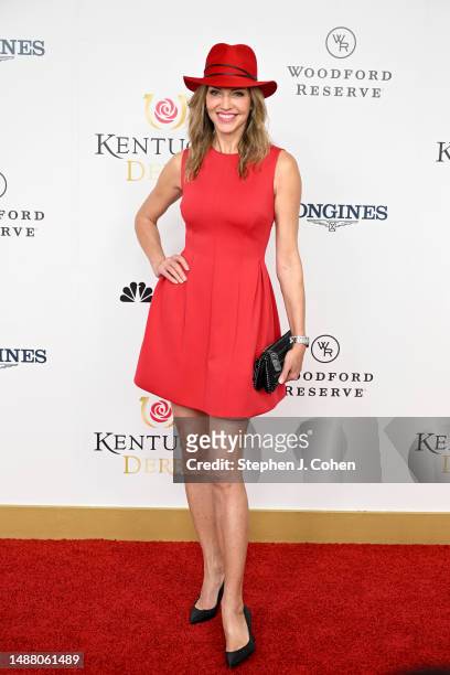 Tricia Helfer attends the 149th Kentucky Derby at Churchill Downs on May 06, 2023 in Louisville, Kentucky.