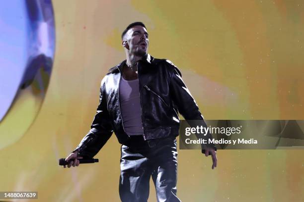 Rels B performs on stage during a concert on May 6, 2023 in Mexico ...
