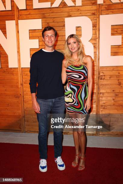 Jared Kushner and Ivanka Trump attend American Express Presents CARBONE BEACH on May 06, 2023 in Miami Beach, Florida.