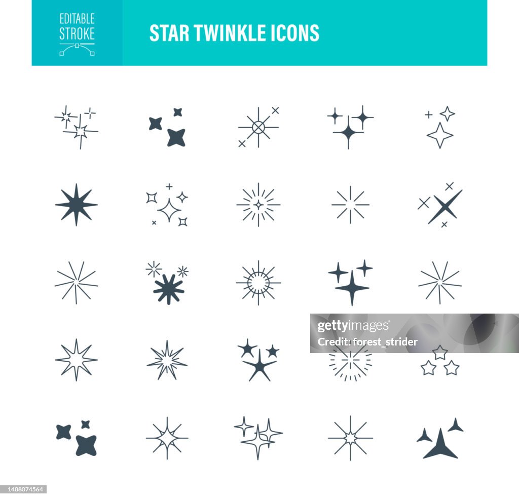 Star Twinkle Icons Trait-Modifiable