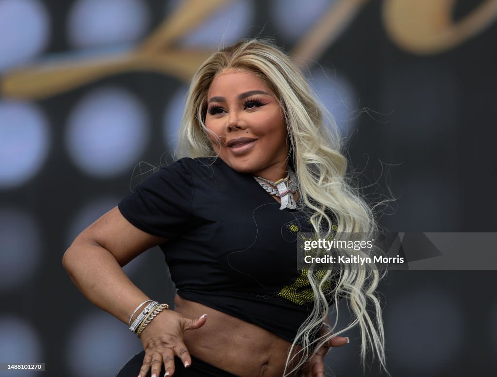 Li Li Kim Lil' Kim during the Lovers & Friends music festival at the Las Vegas ...