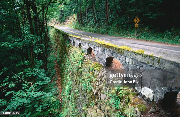 historic columbia river highway. - columbia river stock pictures, royalty-free photos & images