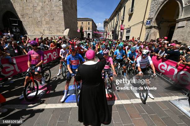 Filippo Ganna of Italy and Team INEOS Grenadiers - Purple Points Jersey, Tao Geoghegan Hart of The United Kingdom and Team INEOS Grenadiers - Blue...