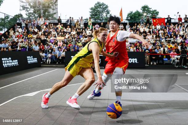Chloe Louise Bibby in action during the finals game of FIBA 3x3 Women’s Series Wuhan Stop 2023, the match between China and Australia at Wuhan...