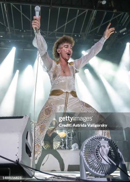 Josh Kiszka performs with Greta Van Fleet during Beale Street Music Festival on May 06, 2023 in Memphis, Tennessee.