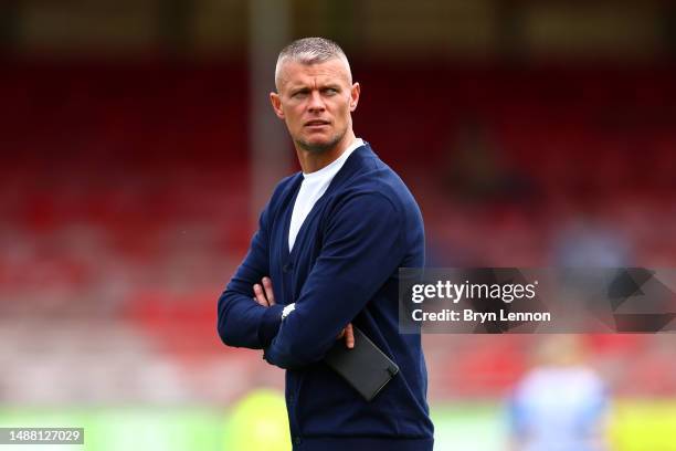 Paul Konchesky, Manager of West Ham United, looks on prior to the FA Women's Super League match between Brighton & Hove Albion and West Ham United at...