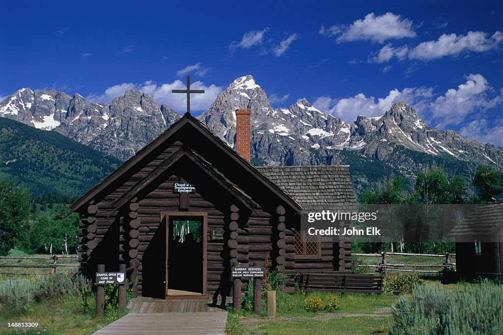 The 1925 Chapel of the Transfiguration in Grand Teton National Park.